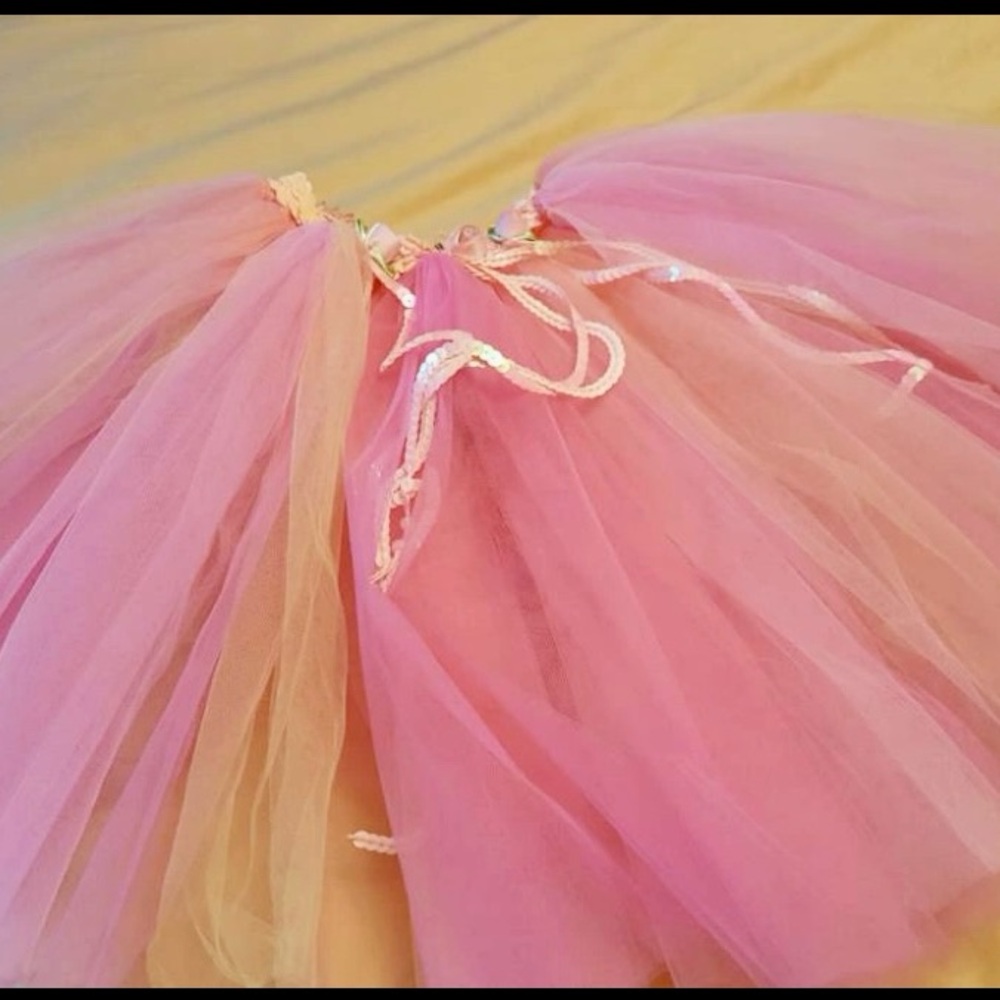 Pink and Cream Tulle Skirt